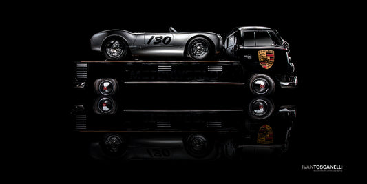 Porsche 550 spyder on a T1 Transporter